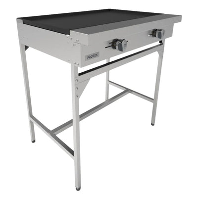 PLANCHA PROTEK 1029182 PLP-900GS | Plancha a Gas | 2 Quemadores | Acero Inoxidable | Restaurante Cocina Industrial Bistró Cafetería Hospital Local Plaza comercial Dark Kitchen Parrilla Hospital Hotel Cafetería Puesto Bar Panadería Chocolatería