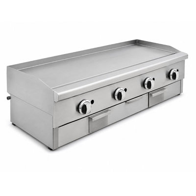 PLANCHA DRAGO PG-4 SLIM | Plancha 122 cm | Gas | Acero Inoxidable | Comedor Industrial Restaurante Cafetería | Plancha de Asar para Tacos Hamburguesas Hot Dogs Tortas Paninis Comal Comercial Industrial Gas Eléctrica Taquería Fonda Restaurante Cocina Industrial Negocio