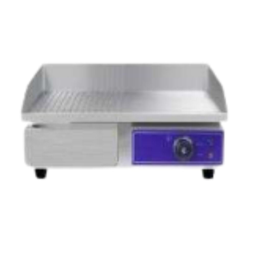 PLANCHA KEITER KREPPSLAND METDPL-818-2 | 1/3 acanalada 2/3 Plana 55.5 cm | Eléctrico | Acero Inoxidable | Restaurante Foodruck Catering