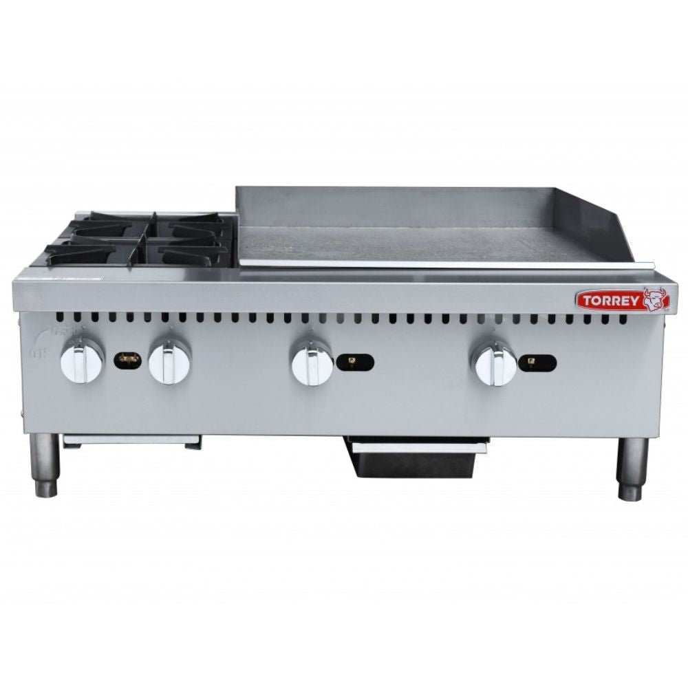 PLANCHA Y PARRILLA TORREY MIX PLPA-2Q | Plancha y Parrilla para Cocina Industrial | Gas | Acero Inoxidable | Restaurante Hotel Bistro Comedor Cocinas Fondas Restaurantes Cenadurias Comedores Industriales Preparación de Alimentos Coccion