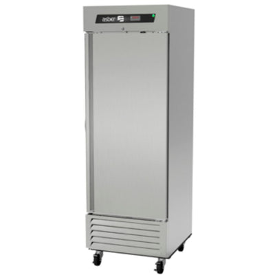 REFRIGERADOR ASBER ARR-23-H HC | Refrigerador Vertical | 1 Puerta Solida | 23 Pies Cúbicos | Acero Inoxidable | 3 Parrillas | Bar Tiendas Carnicería Abarrotes