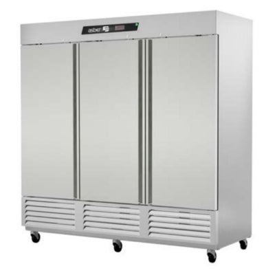 REFRIGERADOR ASBER ARR-72-H HC | Refrigerador Exhibidor Vertical | 72 Pies Cúbicos | 3 Puertas Solidas | Acero Inoxidable | Bar Tiendas Carnicería Abarrotes Lácteos Industrial Cocina Cremería Comercios Insumos Hotel Panadería Refresquero Latas Bar Tiendas Bistro Restaurante Carnicería Abarrotes