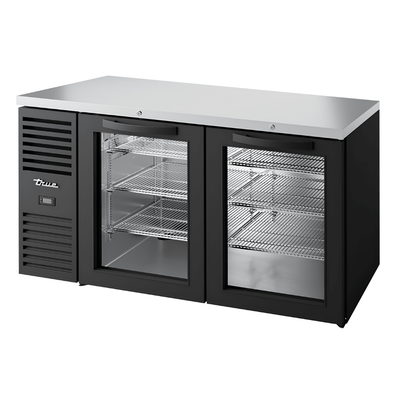REFRIGERADOR BAJO BARRA TRUE TBR60-RISZ1-L-B-GG-1 | Refrigerador Bajo Barra | 2 Puertas | 6 Estantes | Acero Inoxidable | Restaurante Bar Cafetería