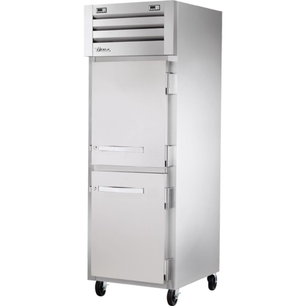 REFRIGERADOR CONGELADOR TRUE STR1DTA-2HS-HC | Refrigerador Congelador Vertical Dual | 2 Medias Puertas Solidas | Acero Inoxidable Aluminio | Restaurante Cocina Industrial Restaurante Lácteos Industrial Cocina Cremería Comercios Insumos Carnicería Hotel Panadería Refresquero Latas Bar Abarrotes