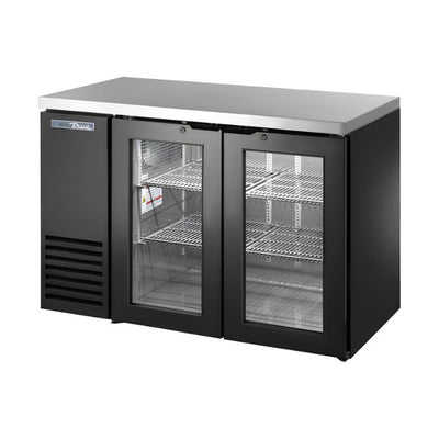 REFRIGERADOR CONTRA BARRA TRUE TBB24-48-2G-Z1-SFT-B-1 | Refrigerador Contra-Barra | 2 Puertas Cristal | Exterior Negro | Restaurante Bar Cafetería