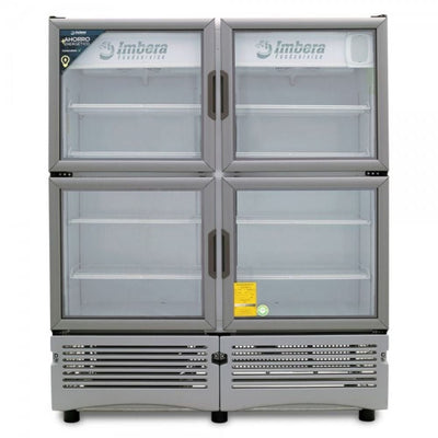 REFRIGERADOR IMBERA 1023530 VRQ35 D BMAD LED BLA 4PC | Refrigerador Enfriador Vertical | 4 Puertas Cristal | 35 Pies Cúbicos | Cremería Comercios Carnicería Abarrotes Abarrotes Latas Bar Restaurante Lácteos Industrial Cocina Insumos Hotel Panadería Refresquero