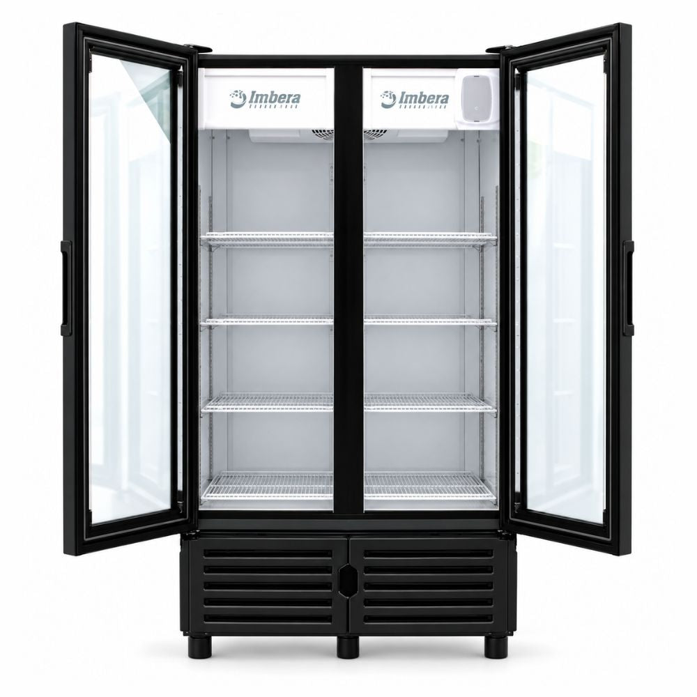 REFRIGERADOR IMBERA 1030651 VRD35 2P | Refrigerador Enfriador Vertical | 2 Puertas Cristal | 35 Pies Cúbicos | Super Mercado Abarrotes Carnicería