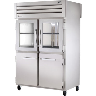 REFRIGERADOR TRUE STG2RPT-2HG/2HS-2S-HC | Refrigerador Vertical | 4 Medias Puertas Combinadas | Acero Inoxidable Aluminio | Restaurante Cafetería Cocina Restaurante Lácteos Industrial Cocina Cremería Comercios Insumos Carnicería Hotel Panadería Refresquero Latas Bar Abarrotes