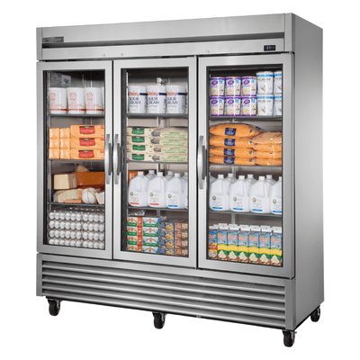 REFRIGERADOR TRUE TS-72G-HC~FGD01 | Refrigerador Vertical | 3 Puertas | 9 Estantes | Acero Inoxidable | Restaurante Lácteos Industrial