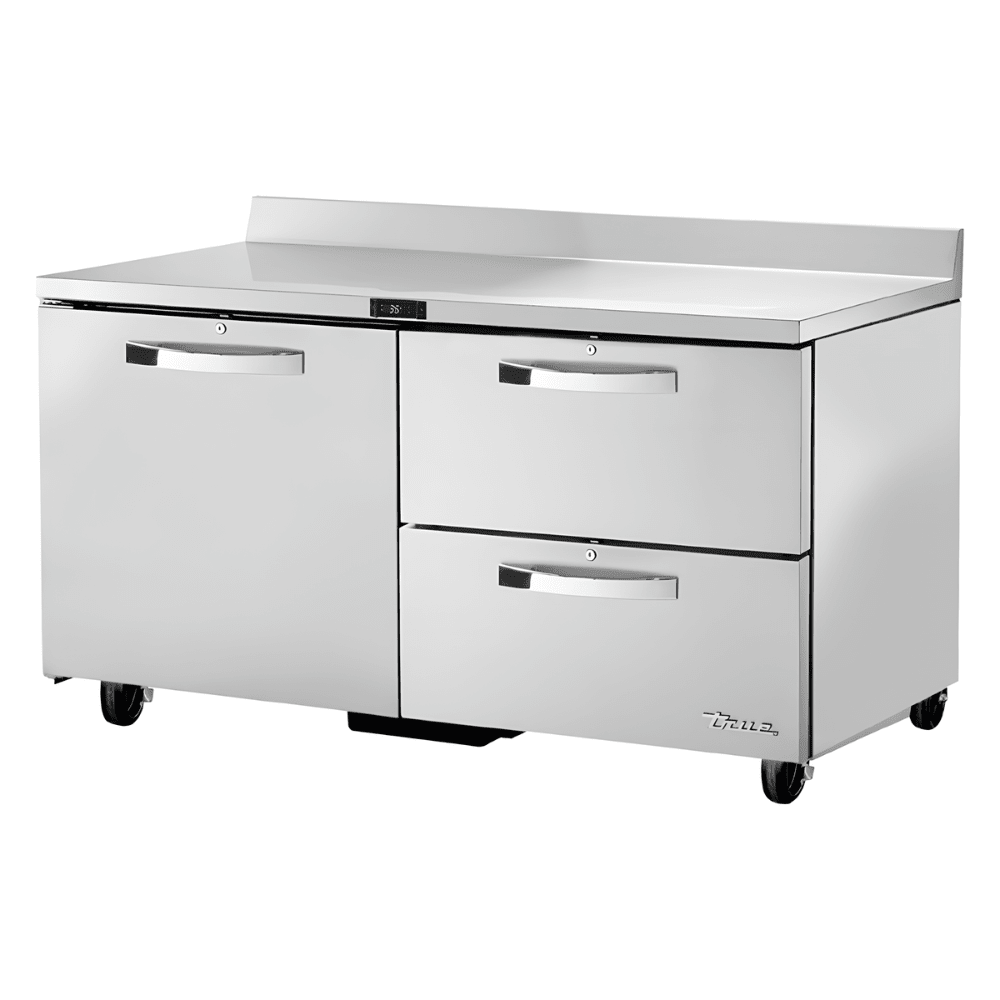 REFRIGERADOR BAJO MOSTRADOR TRUE TWT-60D-2-HC~SPEC3 | Refrigerador | 1 Puerta | 2 Cajones | 2 Estantes | Restaurante Bar Cocina Industrial | Mesa de Trabajo Refrigerada Refrigerador Bajo Mostrador Bajo Barra Conservador Cocina Fría Acero Inoxidable Restaurante Cafetería Cocina Industrial Bar Cremería Hotel