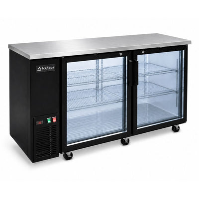 REFRIGERADOR CONTRA BARRA ICEHAUS CBR-2PC-SS-02 | Contra Barra | 11 Pies | Acero Inoxidable | Bar Cafetería Restaurante | Refrigerador Contra Barra Cervecero Enfriador de Bebidas Bajo Barra Botellero Exhibidor Acero Inoxidable Bar Cantina Restaurante Cervecería Antro Negocio