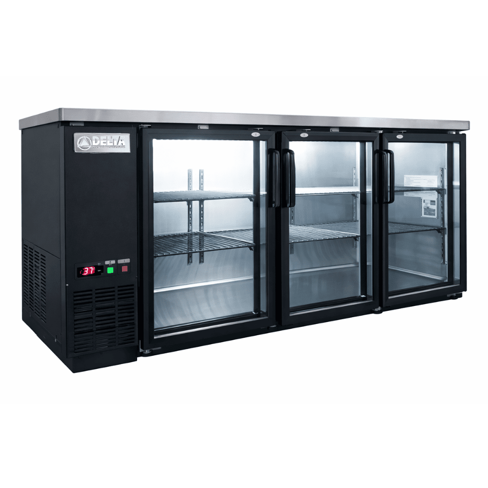 REFRIGERADOR DELTA D-BBC-3PV | Refrigerador CONTRA BARRA | 19 Pies Cúbicos | 3 Puertas | Hotel Carnicería Abarrotes