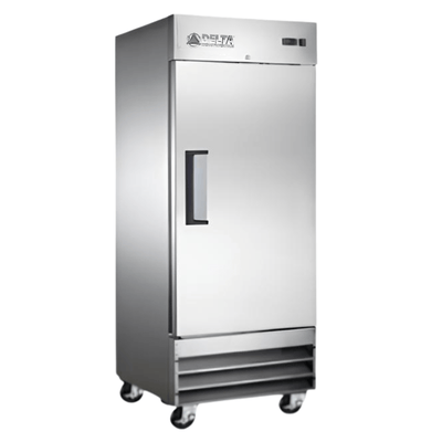 REFRIGERADOR DELTA D-RV-1PS | Refrigerador Vertical | 21 Pies Cúbicos | 1 Puerta Solida | Acero Inoxidable | Cocina Industrial Restaurante