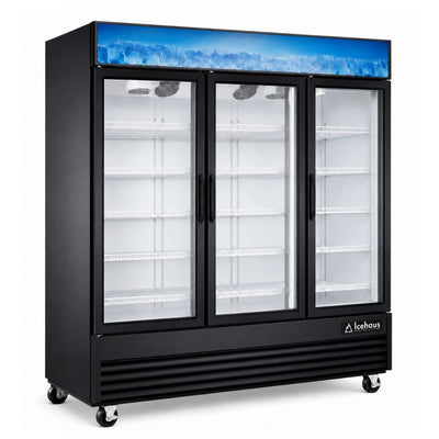 REFRIGERADOR ICEHAUS RVC-3PC-1885 | Refrigerador Vertical Comercial Merchandisers | 1408.6 L 49.7 ft3 Pies Cúbicos | 3 Puertas | Super Mercado Tienda | Refrigerador Vertical Comercial Conservador Enfriador Exhibidor de 1 2 3 Puertas Acero Inoxidable Restaurante Cocina Industrial Cremería Carnicería Abarrotes Hotel Negocio