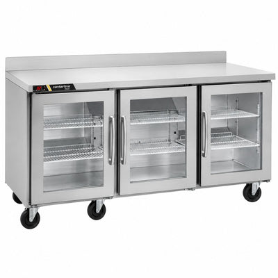 REFRIGERADOR MESA DE TRABAJO CENTERLINE CLUC-72R-GD-WTLLL | Refrigerador Mesa de Trabajo Bajo Barra | 18.80 Pies Cúbicos | 3 Puertas Cristal | Acero Inoxidable | Bistró Hotel Bar | Refrigerador Contra Barra Cervecero Enfriador de Bebidas Bajo Barra Botellero Exhibidor Acero Inoxidable Bar Cantina Restaurante Cervecería Antro Negocio