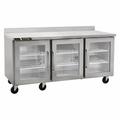 REFRIGERADOR MESA DE TRABAJO CENTERLINE CLUC-72R-GD-WTLRR | Refrigerador Mesa de Trabajo Bajo Barra | 18.80 Pies Cúbicos | 3 Puertas Cristal | Acero Inoxidable | Bistró Hotel Bar | Refrigerador Contra Barra Cervecero Enfriador de Bebidas Bajo Barra Botellero Exhibidor Acero Inoxidable Bar Cantina Restaurante Cervecería Antro Negocio