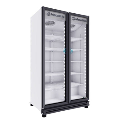 REFRIGERADOR METALFRIO RB680 | Refrigerador Vertical | 38.5 Pies Cúbicos | 2 Puertas Cristal | Tienda Carnicería Abarrotes
