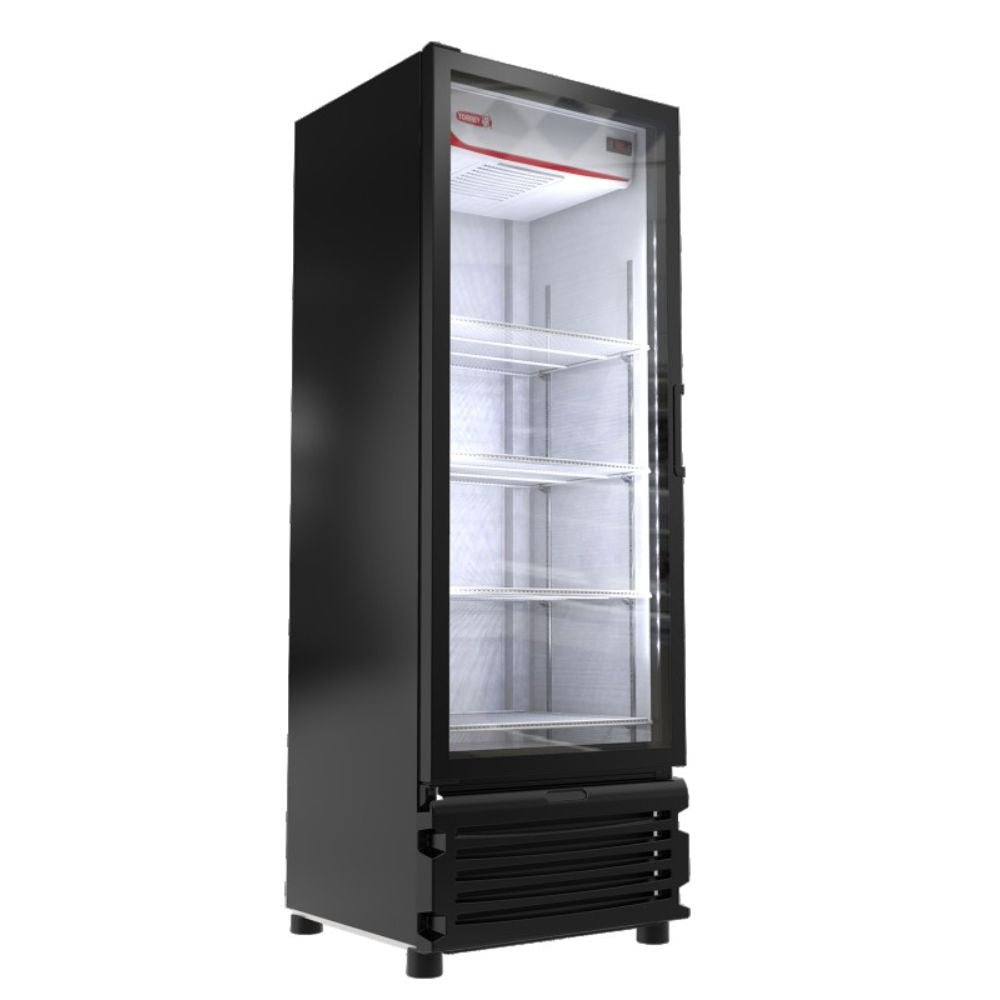 REFRIGERADOR TORREY REFRIGERADOR 1023693 VR20 | Refrigerador Exhibidor Vertical 1 Cristal | 19 Pies Cúbicos | Vinil Negro | Refresquero Latas Carnicería Abarrotes | Refrigerador Vertical Comercial Conservador Enfriador Exhibidor de 1 2 3 Puertas Acero Inoxidable Restaurante Cocina Industrial Cremería Carnicería Abarrotes Hotel Negocio