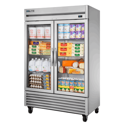 TRUE T-49G-HC~FGD01 | Refrigerador | Industrial Cocina Carnicería Abarrotes | Vertical Exhibidor | 2 Puertas Cristal | Acero Inoxidable | Restaurante Lácteos Industrial Cocina Cremería Comercios Insumos Hotel Panadería Refresquero Latas Bar Tiendas Bistro Carnicería Abarrotes
