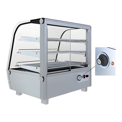 Vitrina Migsa RTR-120L, 67.8 cm, en acero inoxidable.