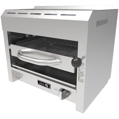 SALAMANDRA ASBER AESB-24 | Salamandra | 1 Quemador Infrarrojo | Acero Inoxidable | Gratinadora Cocina Profesional | Gratinar Alimentos Dorar Quesos Fundidos Pizzas Molletes Restaurante Fondo Hotel Buffet Banquete Comedor Industrial