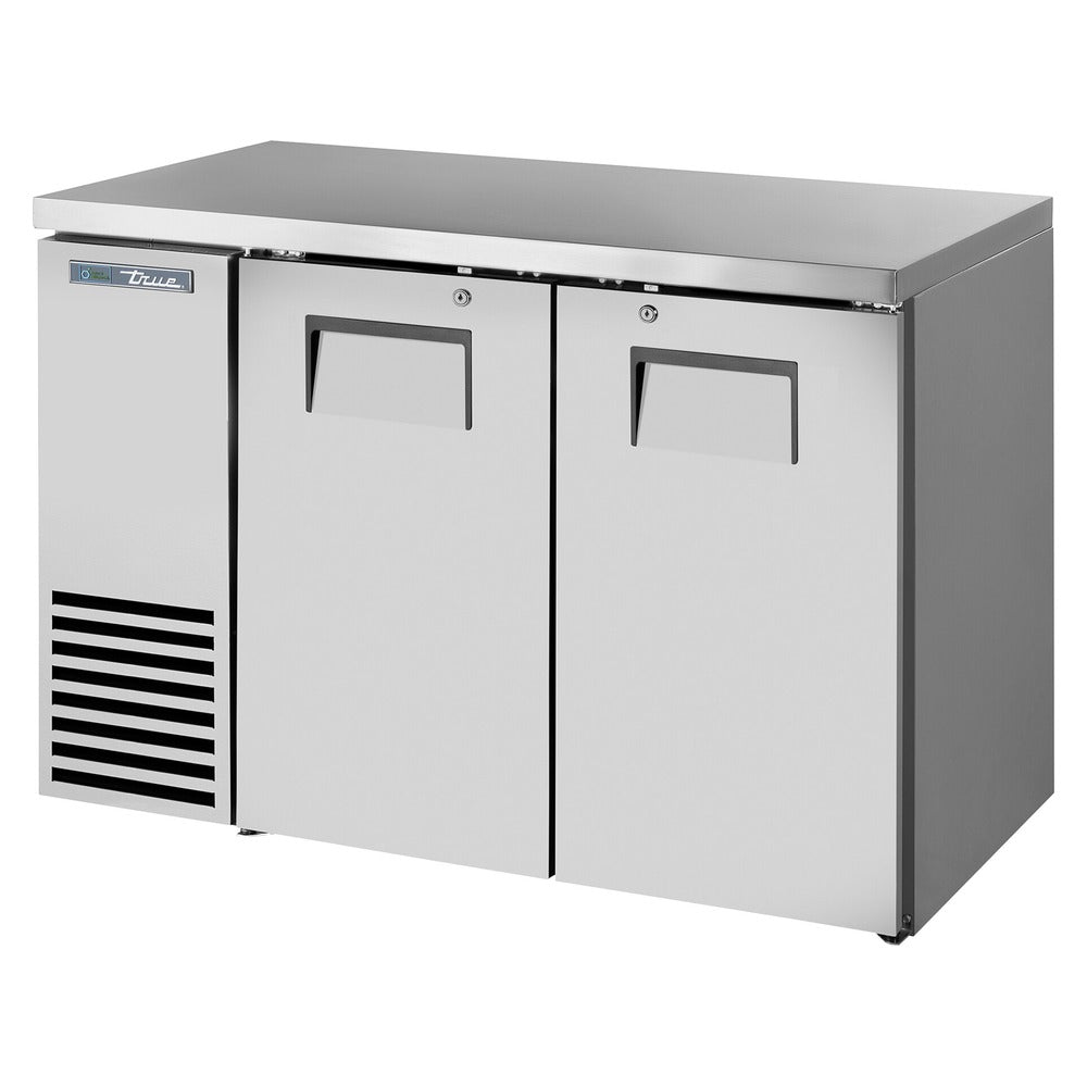Refrigerador Bajo Barra True TBB24-48-2S-Z1-SFT-S-1, en acero inoxidable.