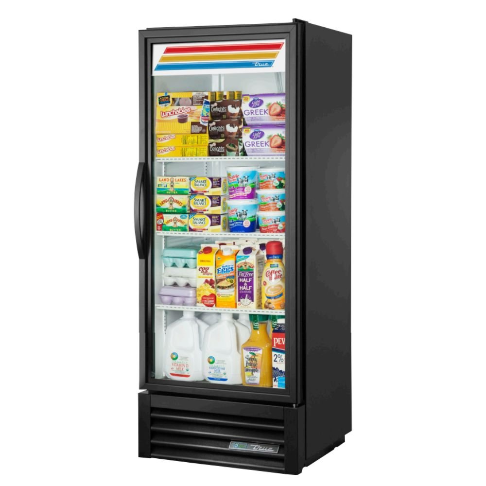 True GDM-12-HC~TSL01 Refrigerador Exhibidor Vertical 1 Puerta Cristal 3 Parrillas - - True - KitchenMax Store