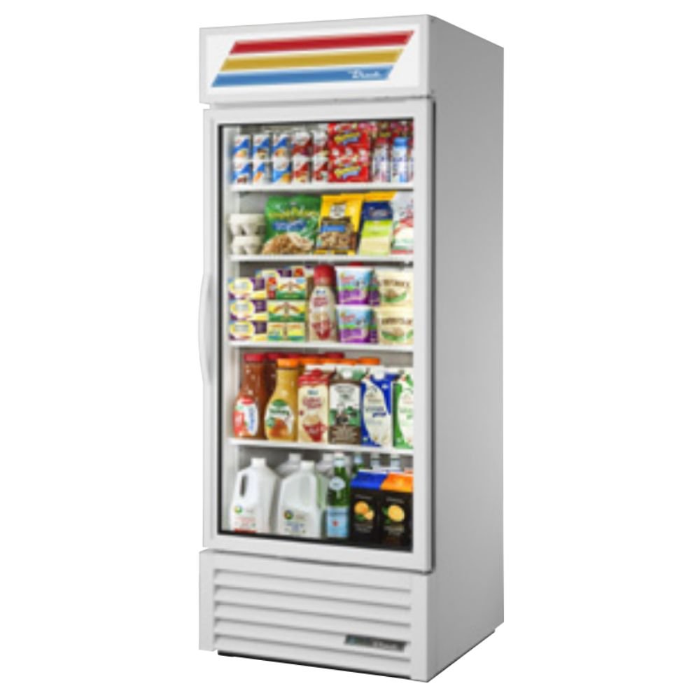 True GDM-26-HC~TSL01 Refrigerador Exhibidor Vertical 1 Puerta Cristal 5 Parrillas - - True - KitchenMax Store