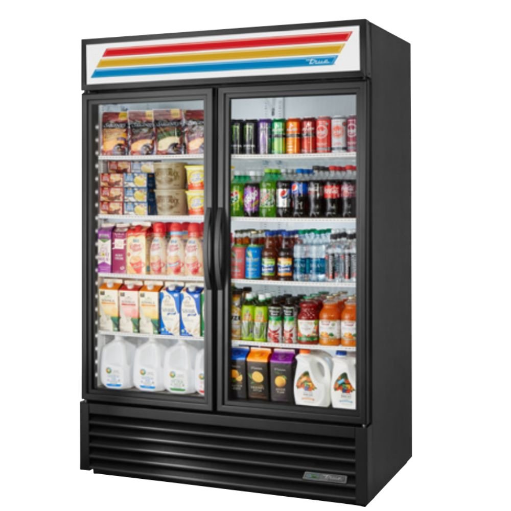 True GDM-49-HC~TSL01 Refrigerador Exhibidor Vertical 2 Puertas Cristal 8 Parrillas - - True - KitchenMax Store