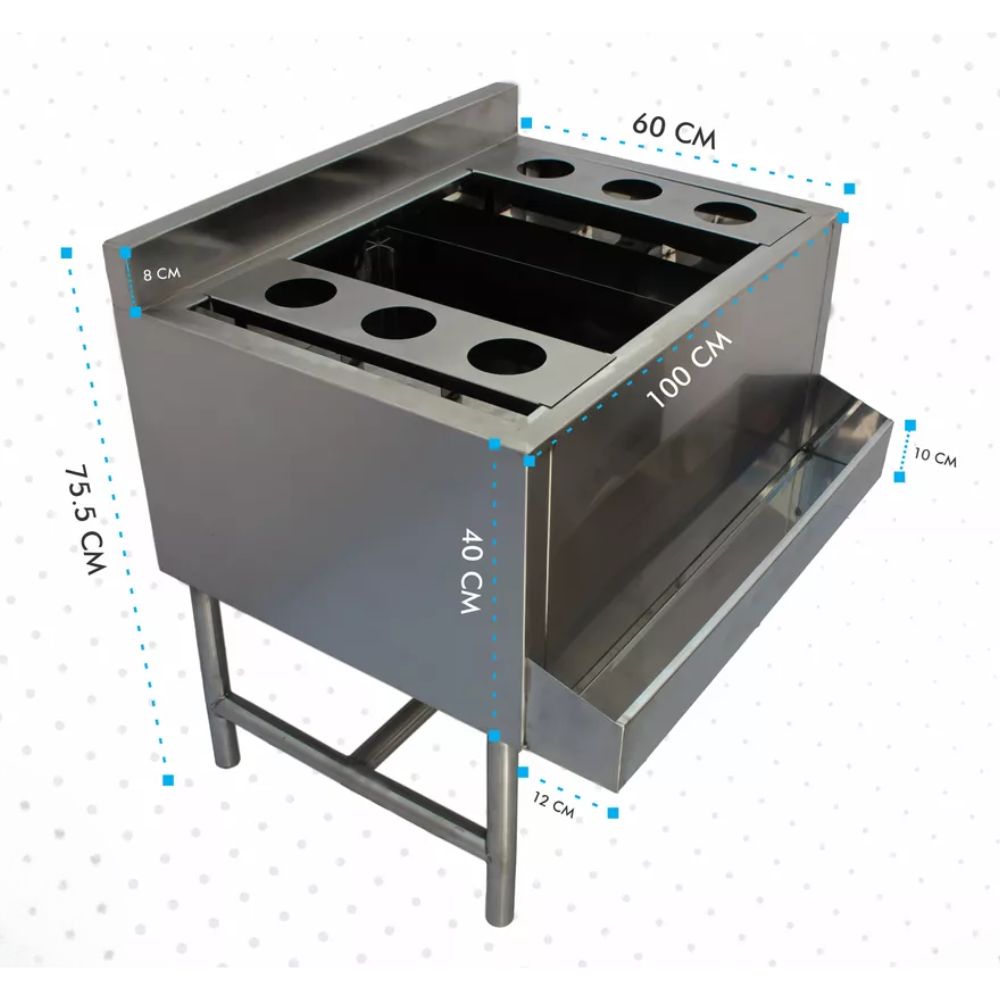 UNIDAD COCTELERA MINDEJAL MLM1609673126 | Unidad Coctelera | Acero Inoxidable | Restaurante Bar Bar Restaurante Cafeteria Guarniciones Comedores Industriales Cocinas Industriales Panaderia Carniceria Preparación Sushi Postres Ensaladas Baguettes