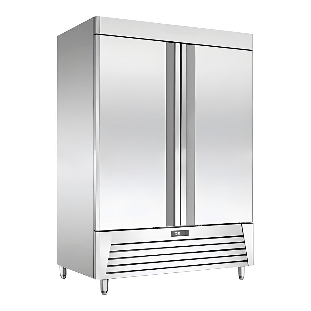Refrigerador Migsa UR-54C-2, 1350 litros, en acero inoxidable.