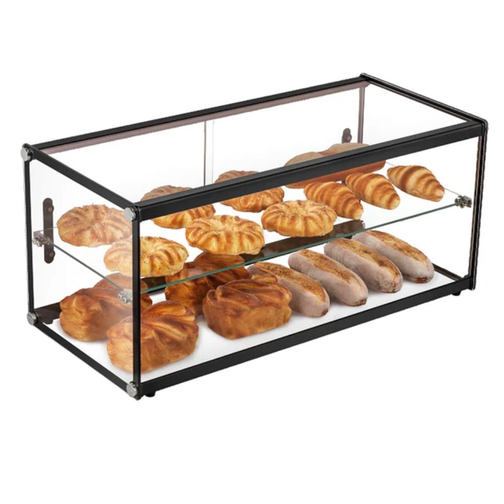 VITRINA EXHIBIDORA MIGSA ZW-120 | Vitrina Exhibidora Neutra | Cristal Recto | 120 Litros | Panadería Negocio Restaurante Tienda Comercial Supermercado Alimentos Exhibición Negocio Abarrotes