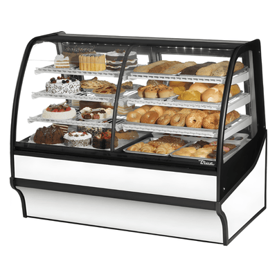 VITRINA EXHIBIDORA TRUE TDM-DZ-59-GE/GE-W-W | Vitrina Exhibidora Refrigerada | Cristal Curvo | 2 Puertas | 6 Estantes | Pastelería Repostería