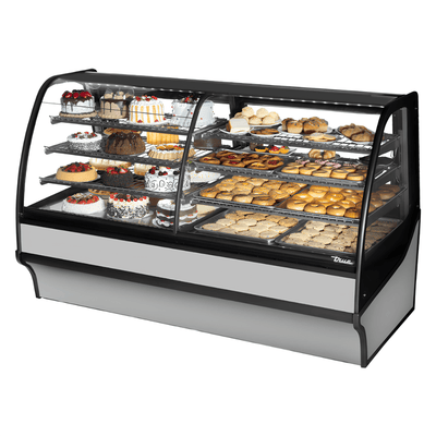 VITRINA EXHIBIDORA TRUE TDM-DZ-77-GE/GE-S-S | Vitrina Exhibidora Refrigerada | Cristal Curvo | 2 Puertas | 6 Estantes | Pastelería Repostería