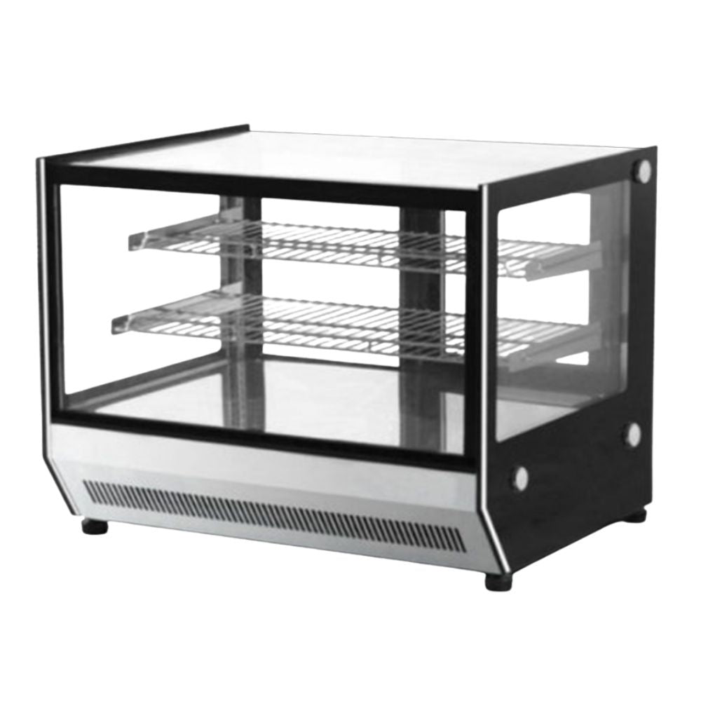 VITRINA KEITER KREPPSLAND METGN-1200RT | Vitrina Refrigerada Vidrio Recto sobre Mostrador | 120 cm | 3 Niveles | Postres Alimentos Yogur Pastelería