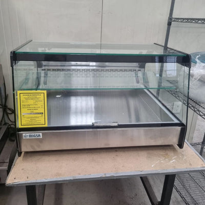VITRINA MIGSA CW-128 | Vitrina Refrigerada Sobre Mostrador | Cristal Recto | Supermercado Establecimiento Servicios Alimentos Carniceria Cremeria Para Carne Lacteos