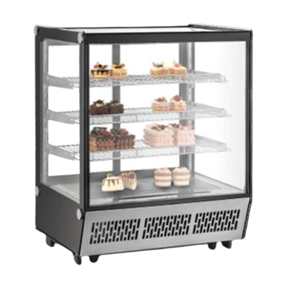 VITRINA MIGSA CW-195 | Vitrina Refrigerada de Exhibición | Cristal Recto | Negocio Pastelería Panadería Pasteleria Reposteria Negocio Alimentos Pasteles Panes Exhibición Industrial Carnicería Cremería