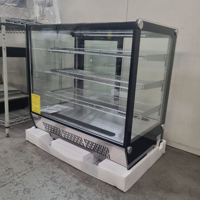 VITRINA MIGSA CW-195 | Vitrina Refrigerada de Exhibición | Cristal Recto | Negocio Pastelería Panadería Pasteleria Reposteria Negocio Alimentos Pasteles Panes Exhibición Industrial Carnicería Cremería