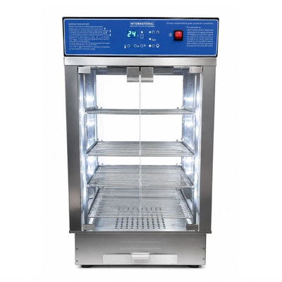 VITRINA INTERNATIONAL VC-1 SM | Vitrina Caliente Cristal Recto | 47.5 cm | Acero Inoxidable | Pizzeria Cafeteria Restaurante