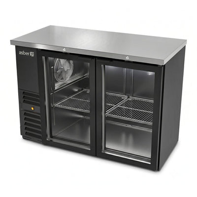 REFRIGERADOR CONTRA BARRA ASBER ABBC-24 48 G SD HC | Refrigerador Contra Barra | 2 Puertas Cristal Corredizas | 300 Botellas | Bar | Refrigerador Contra Barra Cervecero Enfriador de Bebidas Bajo Barra Botellero Exhibidor Acero Inoxidable Bar Cantina Restaurante Cervecería Antro Negocio