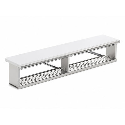 ESTANTE TORREY CRIED1T0001 | Estante Central para Isla Exhibidora | Supermercado Autoservicio Tienda | Anaquel Estante Rack de Acero Inoxidable Estantería Entrepaños Almacenamiento Organización Cocina Industrial Restaurante Bodega Almacén Hotel