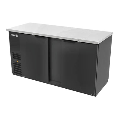 REFRIGERADOR CONTRA BARRA ASBER ABBC-68 HC | Refrigerador Contra Barra | 2 Puertas Solidas | 800 Botellas | Bar Restaurante | Refrigerador Contra Barra Cervecero Enfriador de Bebidas Bajo Barra Botellero Exhibidor Acero Inoxidable Bar Cantina Restaurante Cervecería Antro Negocio