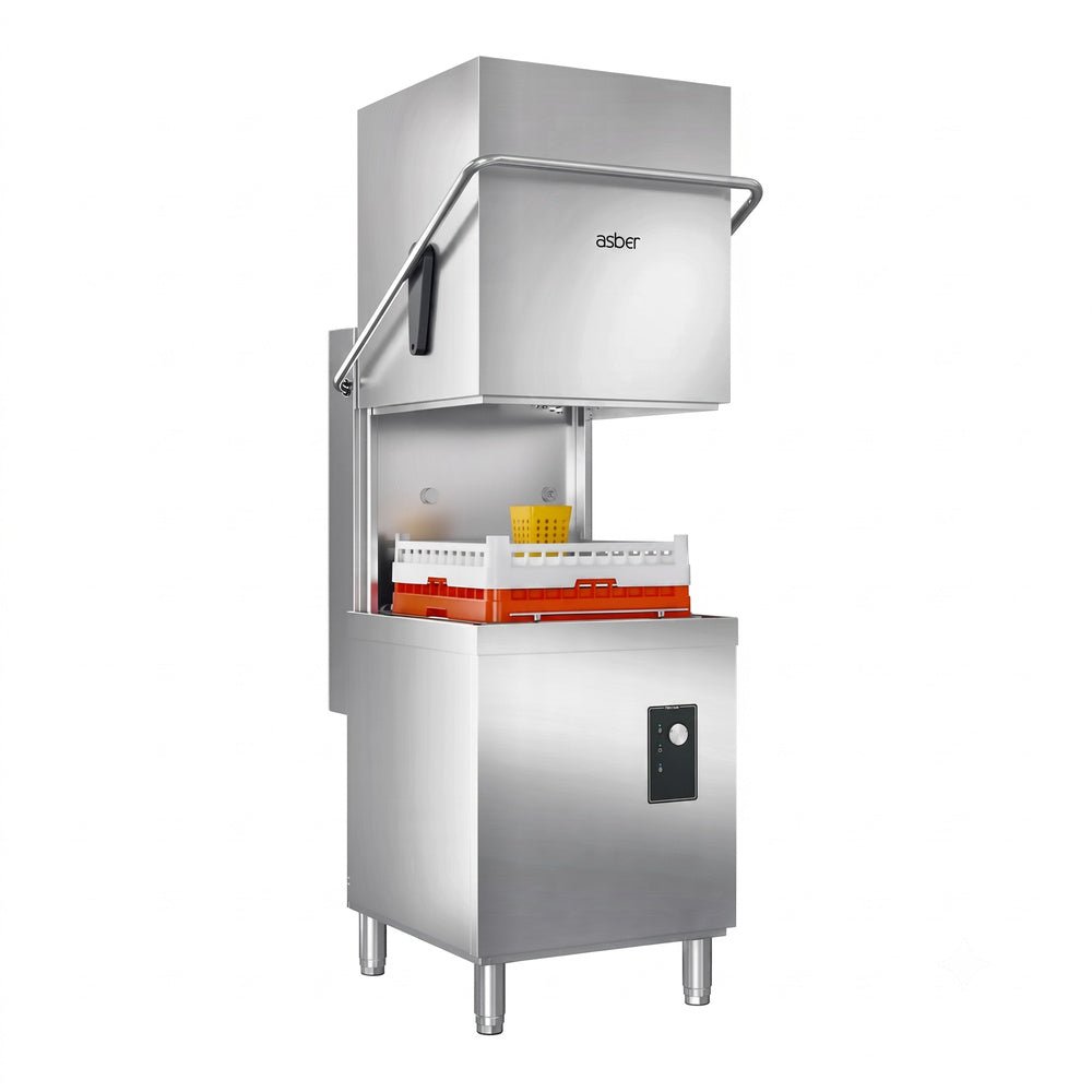 LAVAVAJILLAS ASBER GEX-H500 DD SA | Lavavajillas | Capota | 40 Cestas/Hora | 220-240V | Acero Inoxidable | Restaurante Cocina Industrial
