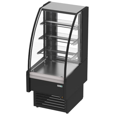 VITRINA ASBER AVV-6-6-C | Vitrina Exhibidora | 1 Puerta | 3 Estantes | Lamina Acero | Acero Inoxidable | Iluminación LED | Control Electrónico | Interior