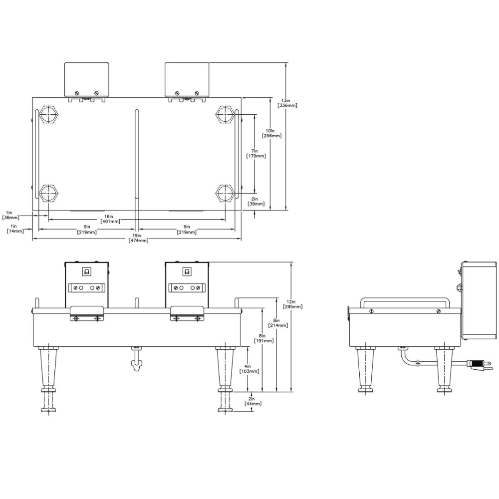 Bunn 2SH STAND, 120V Pedestal Doble para Servidores Cafe Restaurante Bar Buffete Cafe Americano Cocina Comedor Industrial Funeraria Sala de Espera Envíos seguros a todo México. Cotiza hoy mismo.  KitchenMax.Store