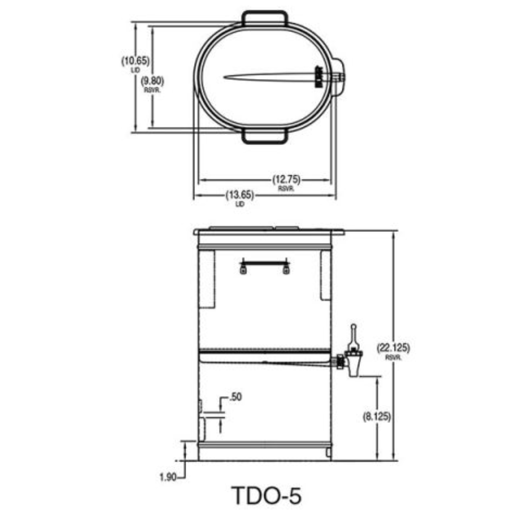 Bunn TDO-5, RESERVOIR Dispensador Te Cafe Helado Restaurante Buffet Comida China Japonesa Coreana Asiatica Bebidas Frescas Hotel Te Verde Jazmin Envíos seguros a todo México. Cotiza hoy mismo.  KitchenMax.Store