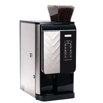 CAFETERA BUNN CRESCENDO 120V 60HZ 44300.0201 | Cafetera Expresso | Molino | 3 Tolvas | Acero | Plástico Negro | Oficina Coworking Cafetería | Hotel Desayunador Tienda Conveniencia