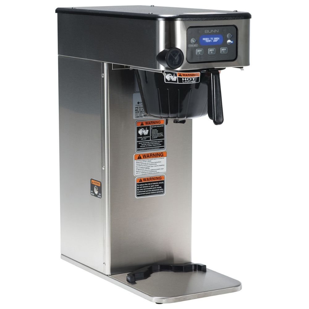 CAFETERA BUNN ICB-DV 120V 53100.0100 | Cafetera Infusión Series Dual | Acero Inoxidable | Sala de Juntas Oficinas | Infusión Series Dual | Acero Inoxidable | Restaurante Oficina Cafetería Hotel Desayunador Fonda Negocio Alimentos Tienda Conveniencia Eventos