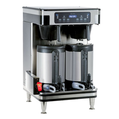 CAFETERA BUNN ICB TWIN SH 120/240V BLK/STS 51200.0101 | Cafetera Infusión Series Twin | Acero Plástico Negro | Oficina Coworking | Infusión Series Twin | Acero Plástico Negro | Oficina Cafetería Hotel Desayunador Tienda Conveniencia Control de Temperatura