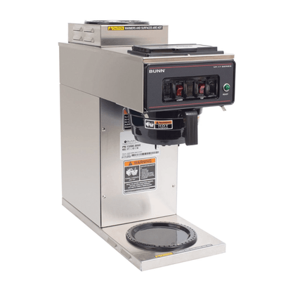 CAFETERA BUNN VP17-2 RL 13300.0060 | Cafetera Percoladora | 2 Calentadores Controlados Individualmente | Acero Inoxidable | Luz Indicadora | Oficinas Café Express Lugar de Trabajo | Desayunador Tienda Conveniencia Eventos 2 Calentadores para Jarras Desvía Líquidos Calientes Lejos de la Manos